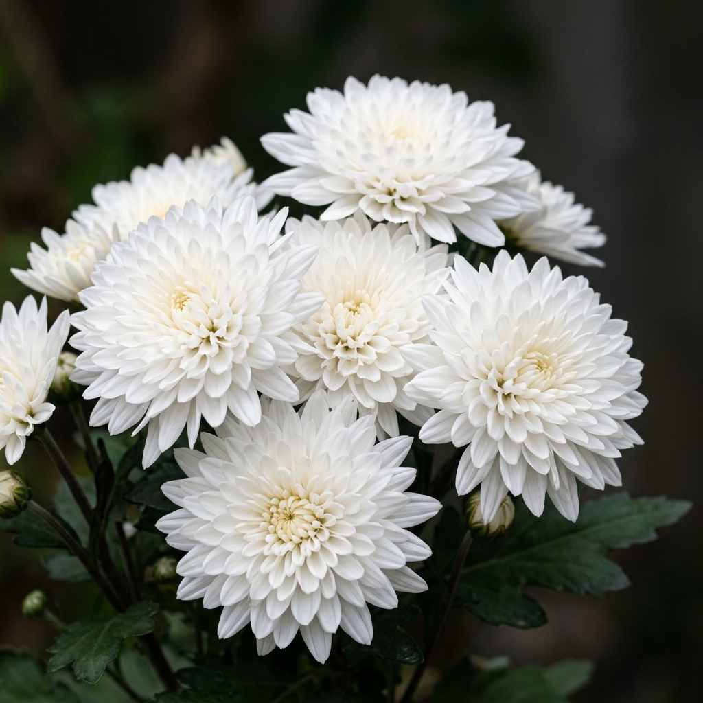 白色菊花——表达高洁敬意